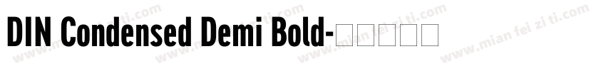 DIN Condensed Demi Bold字体转换